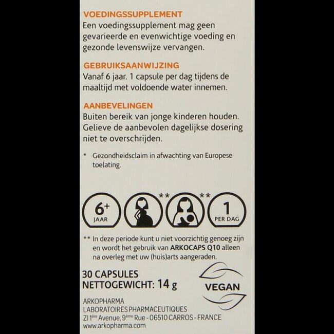 Arkocaps Q10 30 Gélules