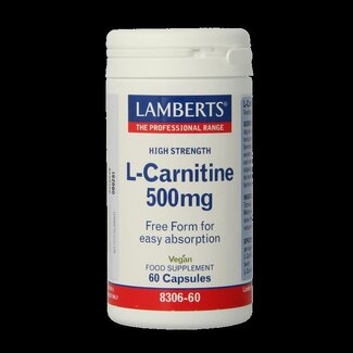 Lamberts Lamberts L-Carnitine 500mg 60 Vegetarische capsules