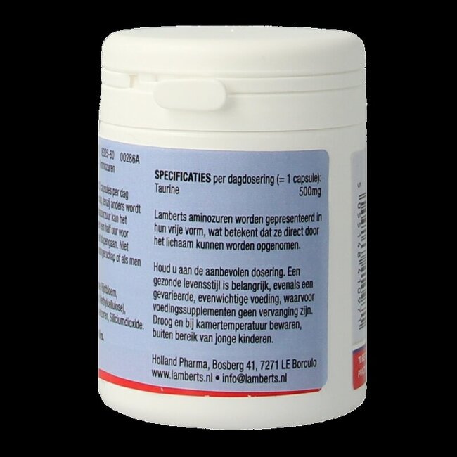 Lamberts Taurine 500 mg 60 gélules végétales