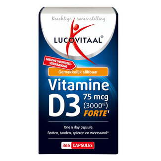 Lucovitaal Lucovitaal Vitamine D3 75mcg 3000IE 365 Capsules
