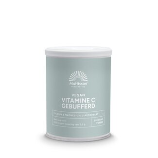 Mattisson Mattisson Vitamine C gebufferd calcium & magnesium ascorbaat 250 Gram
