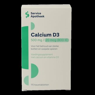 Service Apotheek Service Apotheek Calcium/vitamine D3 500mg/800IE 90 Kauwtabletten
