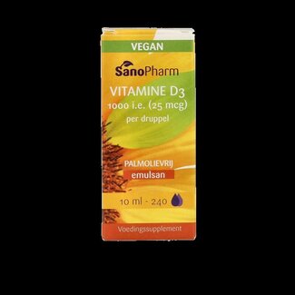 SanoPharm SanoPharm Emulsan vitamine D3 vegan 10 Milliliter