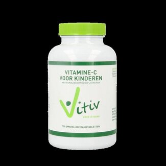 Vitiv Vitiv Kinder vitamine C zuurvrij 120mg 100 Kauwtabletten