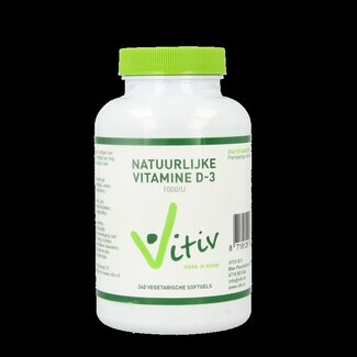 Vitiv Vitiv Vitamine D3 1000 UI 25 mcg végétal 240 capsules molles