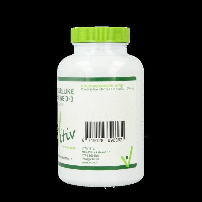 Vitiv Vitamine D3 1000 UI 25 mcg végétal 240 capsules molles