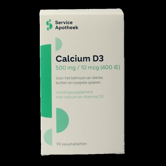 Service Apotheek Calcium/vitamine D3 500mg/400IE 90 Kauwtabletten