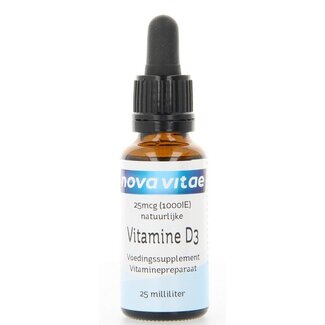 Nova Vitae Nova Vitae Vitamine D3 1000IU druppel 25 Milliliter