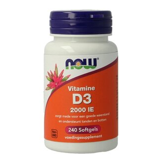 NOW NOW Vitamine D3 2000IE 240 Softgels