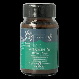 Terranova Terranova Green child vitamine D3 400IU 50 Vegetarische capsules