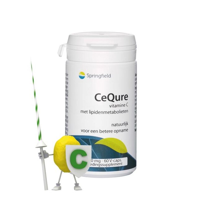 Springfield Cequre 500mg vitamine C 60 Vegetarische capsules