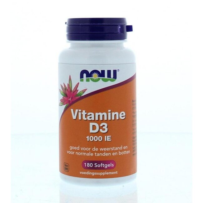 NOW Vitamine D3 1000IE 180 Softgels