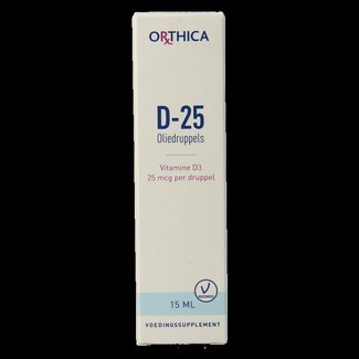 Orthica Orthica Vitamine D-25 olie druppels 15 Milliliter