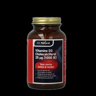 All Natural Vitamine D3 Entièrement Naturelle 25mcg 300 Capsules