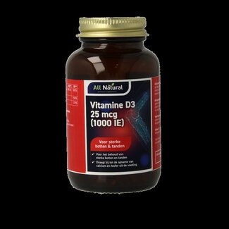 All Natural Vitamine D3 All Natural 25 mcg 90 capsules