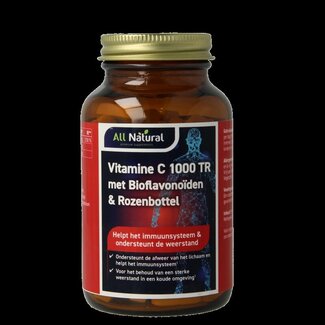 All Natural Vitamine C 1000 All Natural avec bioflavonoïdes et cynorrhodon 100 comprimés