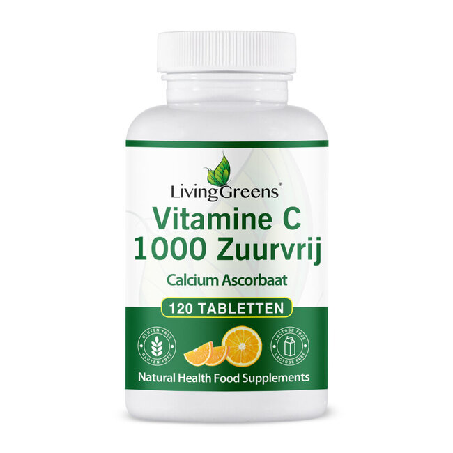 Livinggreens Vitamine C 1000 calcium ascorbaat 120 Tabletten