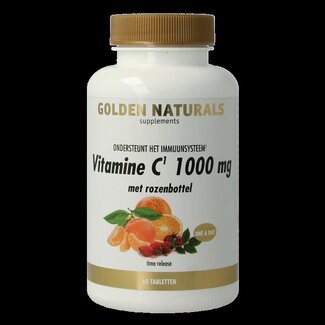 Golden Naturals Golden Naturals Vitamine C 1000mg met rozenbottel 60 Tabletten