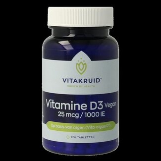 Vitakruid Vitakruid Vitamine D3 Vegan 25 mcg / 1000 IE 120 Tabletten