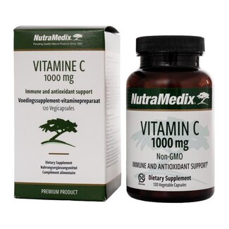 Nutramedix Nutramedix Vitamine C 1000 mg non-GMO 120 Capsules