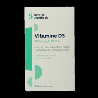 Service Apotheek Service Apotheek Vitamine D3 10mcg 90 Kauwtabletten