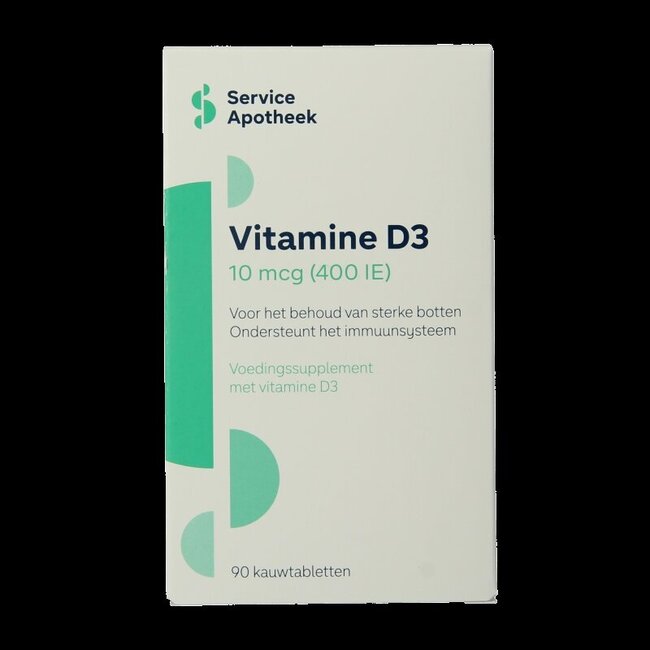 Service Apotheek Vitamine D3 10mcg 90 Kauwtabletten