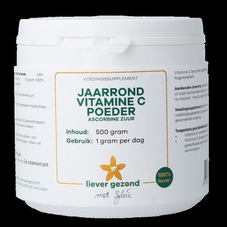 Liever Gezond Liever Gezond Vitamine C poeder zuur jaarrond 500 Gram