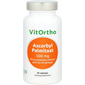 VitOrtho VitOrtho Ascorbyl palmitaat 500mg 60 Vegetarische capsules