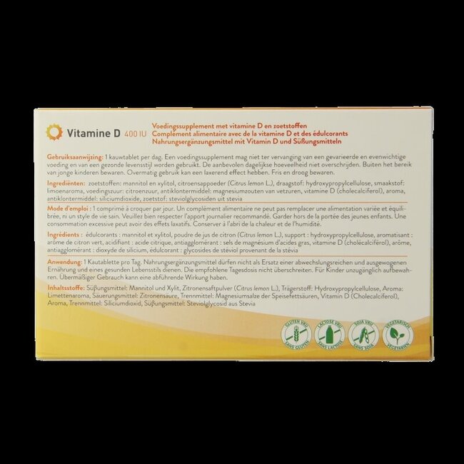 Metagenics Vitamine D 400IU 84 Kauwtabletten