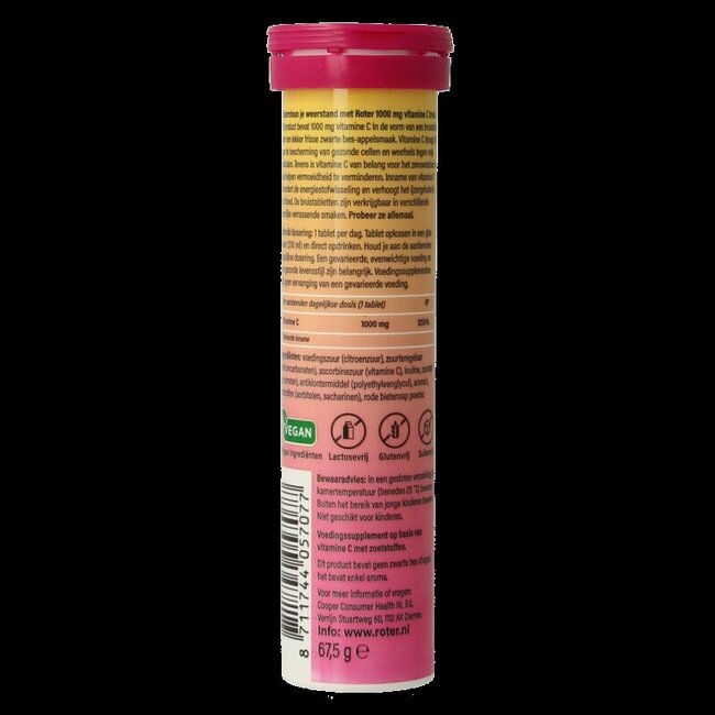 Roter Bruistablet vitamine C appel zwarte bes 15 Bruistabletten