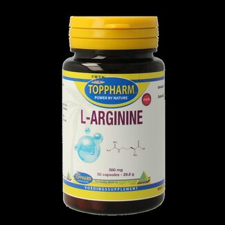 Toppharm Toppharm L-Arginine 500mg puur 50 Capsules