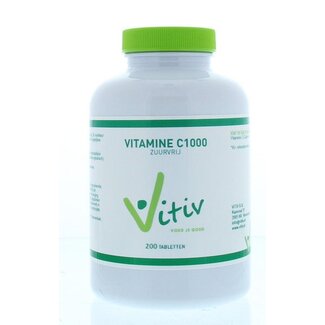 Vitiv Vitiv Vitamine C1000 zuurvrij 200 Tabletten