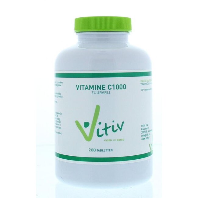 Vitiv Vitamine C1000 zuurvrij 200 Tabletten