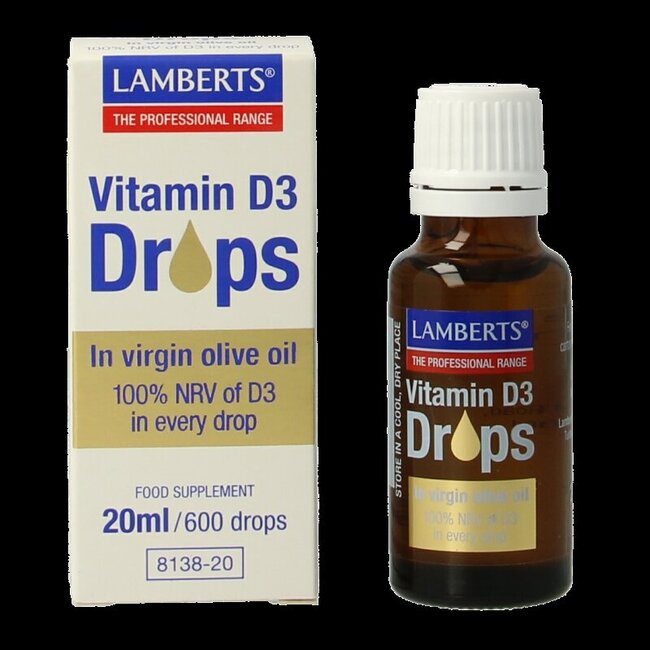 Lamberts Vitamine D3 druppels 20 Milliliter