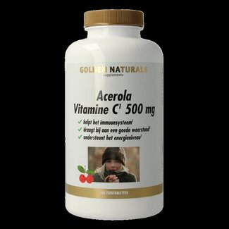 Golden Naturals Golden Naturals Acerola vitamine C 500mg 100 Zuigtabletten