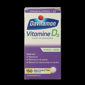 Davitamon Davitamon Vitamine D volwassenen smelttablet 150 Tabletten