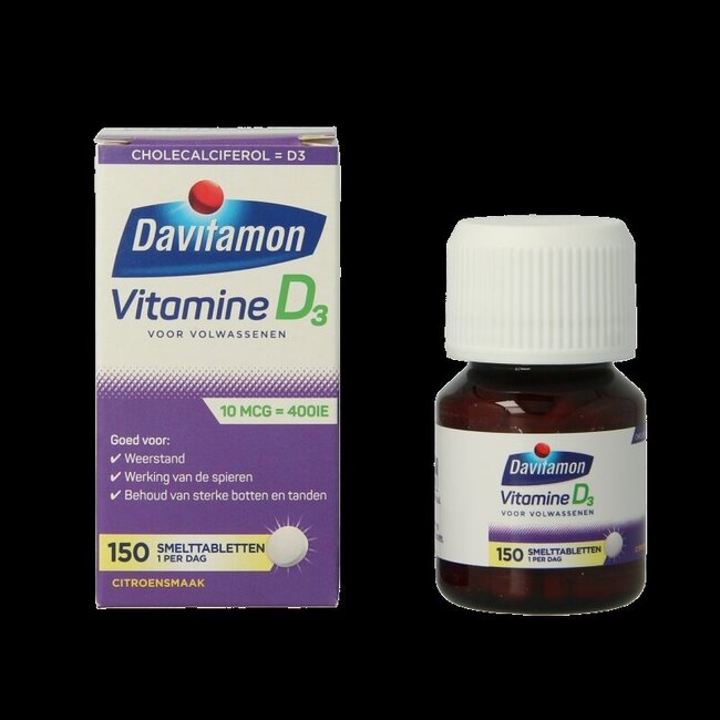 Davitamon Vitamine D volwassenen smelttablet 150 Tabletten