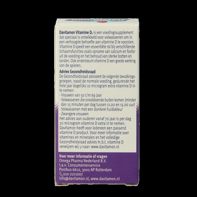 Davitamon Vitamine D volwassenen smelttablet 150 Tabletten