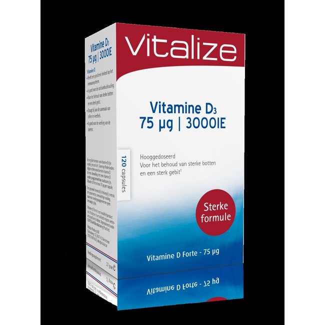 Vitalize Vitamine D3 forte 75mcg 120 Capsules