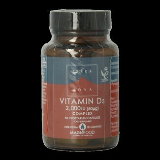 Terranova Terranova Vitamine D3 2000IE 50mcg complex 50 Vegetarische capsules