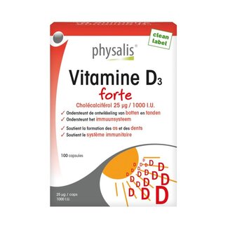 Physalis Physalis Vitamine D3 forte 100 Capsules