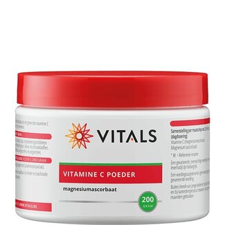 Vitals Vitals Vitamine C poeder magnesiumascorbaat 200 Gram