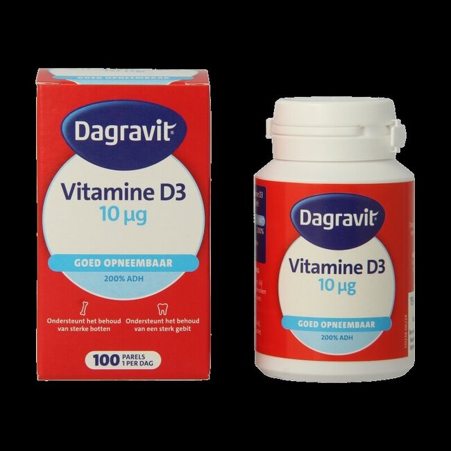 Dagravit Vitamine D pearls 400IU 100 Stuks