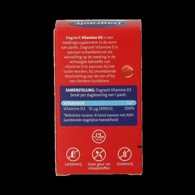 Dagravit Vitamine D pearls 400IU 100 Stuks