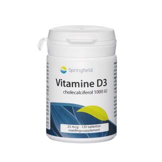 Springfield Springfield Vitamine D3 1000IU 120 Tabletten