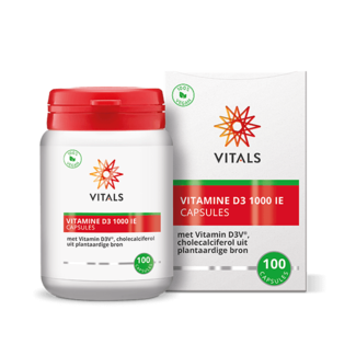 Vitals Vitals Vitamine D3 1000IE 100 Capsules