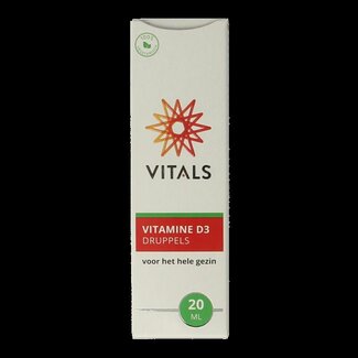 Vitals Vitals Vitamine D3 druppels 20 Milliliter