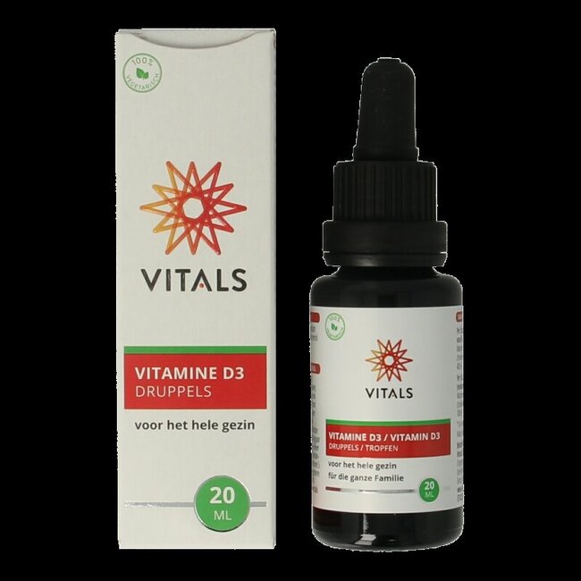 Vitals Vitamine D3 druppels 20 Milliliter
