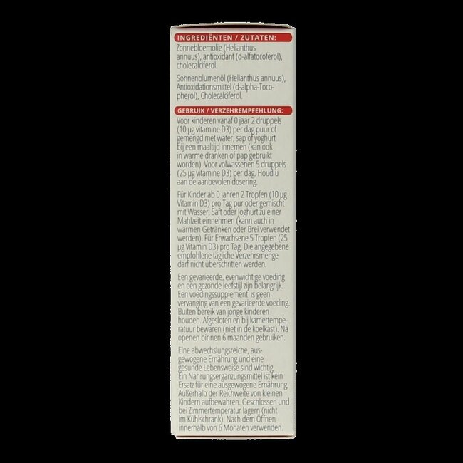 Vitals Vitamine D3 druppels 20 Milliliter