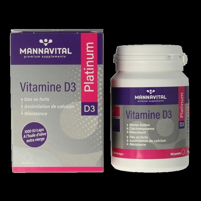 Mannavital Vitamine D3 platinum 90 Capsules
